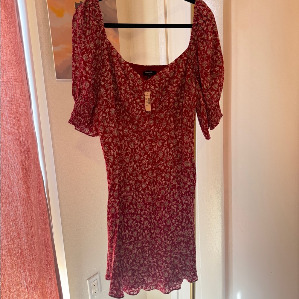 Madewell Red Floral Mini Dress